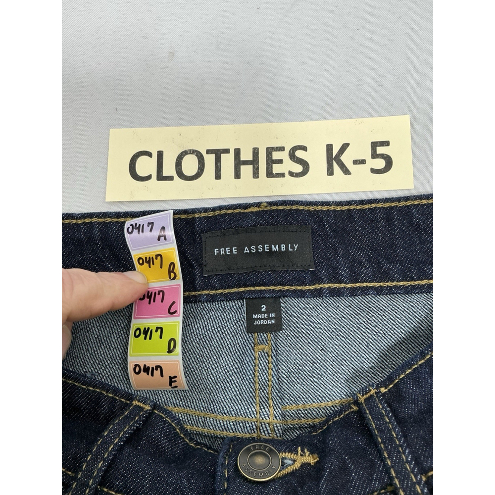 Woman’s NWT Free Assembly Blue Jeans Size 2 Wide Leg - Picture 3 of 7